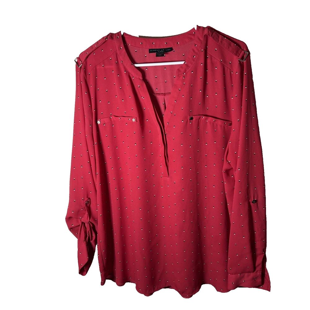 Simply Styled Popover 3/4 Sleeve Lightweight Printed Sheer Shirt Top Casual